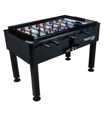 Voetbaltafel Pegasi | Forza Pro Black | Glasplaat