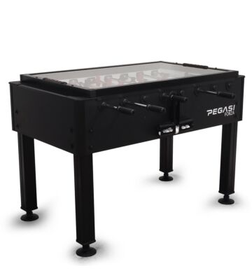 Voetbaltafel Pegasi | Forza Pro Black | Glasplaat