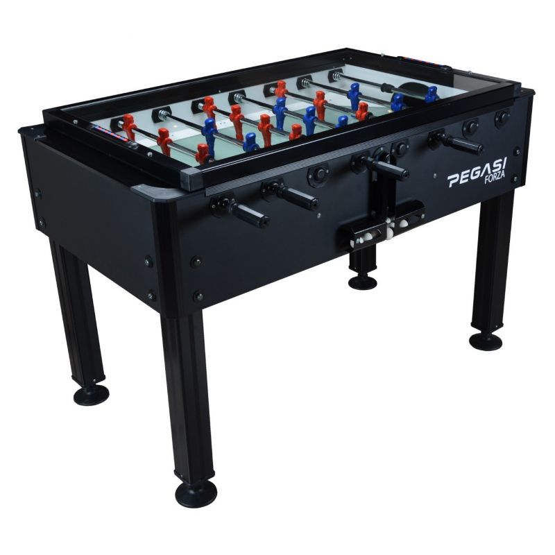 Voetbaltafel Pegasi | Forza Pro Black | Glasplaat