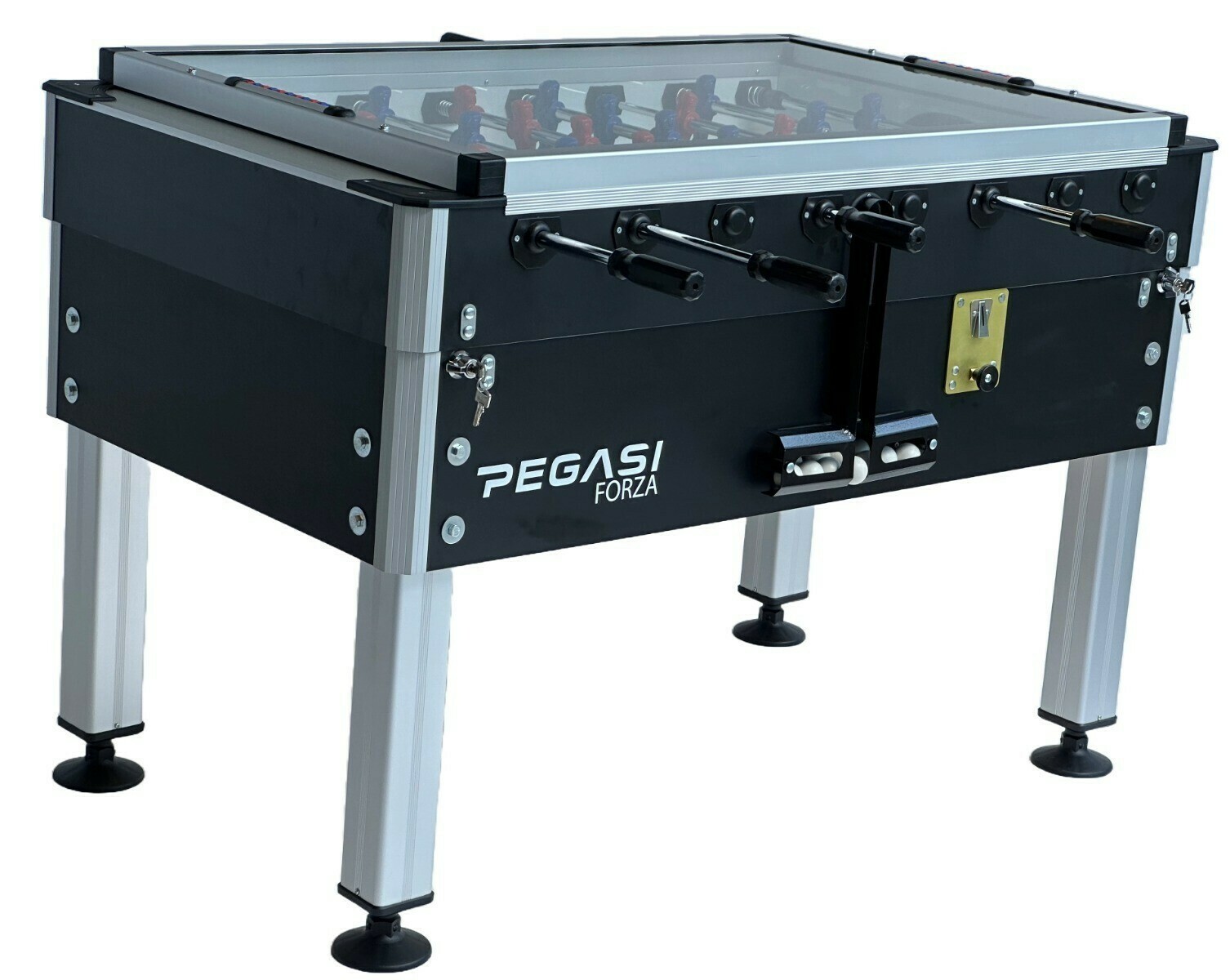 Pegasi Voetbaltafel  | Forza Premium | Glasplaat | Muntinworp