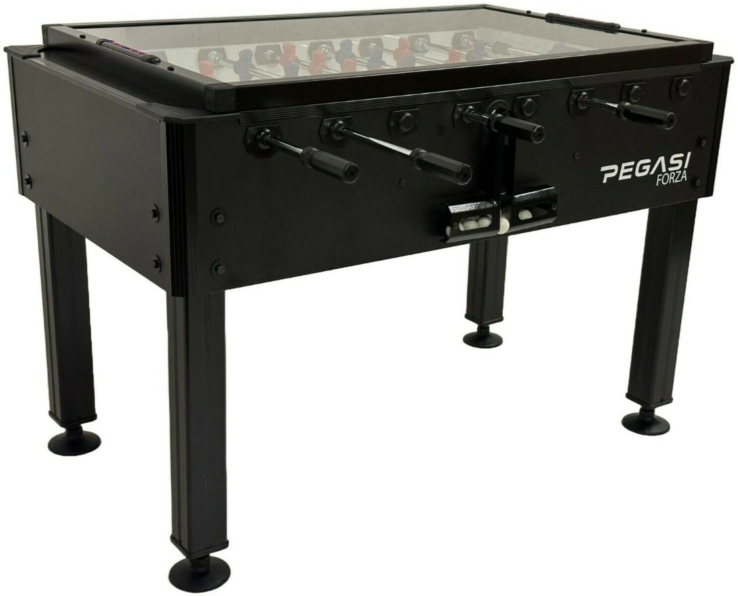 Voetbaltafel Pegasi | Forza Pro Black | Glasplaat afbeelding